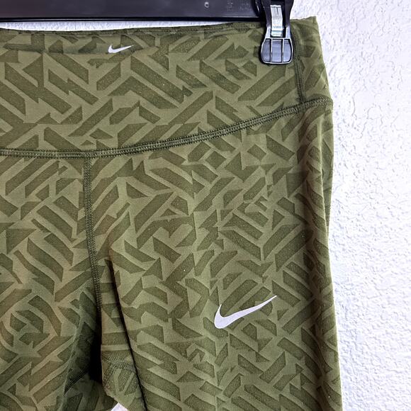 Nike Power Epic Lux Tights Leggings Womens Size Small Legion Green Textured Run - Picture 5 of 8